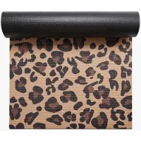 Myga Yogamat leopard print extra dik 6 mm - - beige / bruin