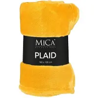 Mica Decorations Fleece deken | | 180 x 130 cm (Geel)