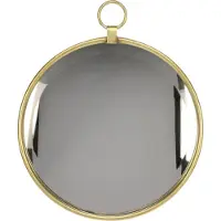 Meander Spiegel rond met grote ring goudkl. Ø36x2x42cm
