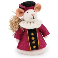Sjaal met Verhaal Sinterklaas Decoratie Sint Pietermuis Rood 11 X 13 X 17 Cm