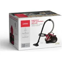 Livoo DOH105R - Multicyclonische stofzuiger zonder zak - 2 L stofbak - Zwart/Rood