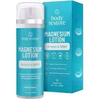 Body Restore Magnesium Crème Pepermunt 118 ml - Magnesiumchloride Body Lotion - Met Menthol, Aloë Vera & Pepermuntolie - Verkoelende Lichaamscrème