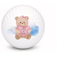 Wilson Golfballen It's a Girl Teddybeer - Geboorte Golf Cadeau - 2 stuks