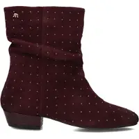 Maruti Dames Enkellaarsjes Amina - Bordeaux - Maat 38
