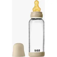 BIBS Glazen Babyfles - 240 ml - 1-pack - Natuurrubberen speen - Vanilla Glow