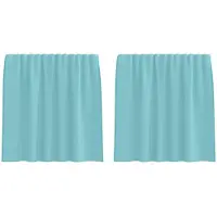 vidaXL Gordijnen Voile met lussen 2 st 140x140 cm turkoois