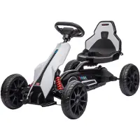HOMCOM Elektrische kindergo-kart, 3-5 km/u, met 2 versnellingen
