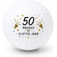 Wilson Golfballen 50 Jaar Abraham Sarah - Verjaardag Golf Cadeau - 3 stuks - Bedrukte Golfballen