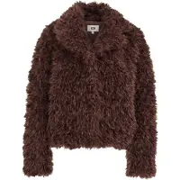 We fashion Wintermantel donkerbruin