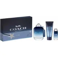 Coach Set: Blau, Eau de Toilette, voor mannen, 100 ml + Blau, Eau de Toilette, voor mannen, 15 ml + Blau, Douchegel, voor baard en haar, 100 ml