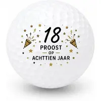Wilson Golfballen 18 Jaar - Verjaardag Golf Cadeau - 3 stuks - Golfbal met Opdruk