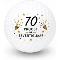 Wilson Golfballen 70 Jaar - Verjaardag Golf Cadeau - 3 stuks - - Golfbal met Opdruk