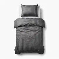 Sleeptime dekbedovertrek Dallas antraciet - Microvezel - 140x220