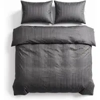 Sleeptime dekbedovertrek Dallas antraciet - Microvezel - 200x220