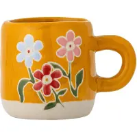 Bloomingville Millie kop 11 cl Geel, bloemen