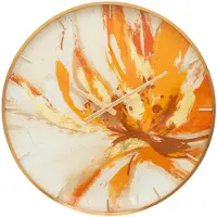 Mauro Ferretti wandklok, glazen uitvoering, model Toply, diameter 60 cm, hoogte 5 cm, meerkleurig