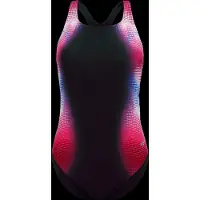 Speedo - Women's Print Medalist Swimsuit - Badpak 40, blauw