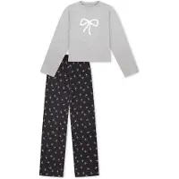 Schiesser Nachtkledij ' Nightwear ' donkerblauw / grijs gemêleerd