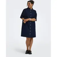 ONLY Carmakoma Carmadeline Korte Jurk Dames Blauw 42