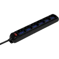 Brennenstuhl Stekkerdoos, Contactdoos Eco-Line 6x Italiaans stopcontact type L (P17/11) (6 x, 1.40 m)