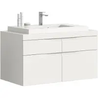 Xonox Viana wastafelset inclusief wastafel (breedte/hoogte/diepte: 100x59x50 cm) in mat wit en wit