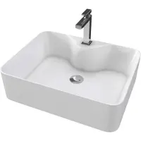 Aurlane Rechthoekige keramische wasbak – 48x37x13,5 cm – RECHTHOEKIG