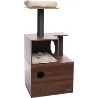 Flamingo 561955 Krabpaal Mirabel bruin – 117 cm kattenmeubel met schuilruimte