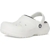 Crocs Uni Kinder Classic gevoerde clogs, model K Clog, wit/grijs, maat 33/34 EU