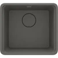 Deante - Granitocht gootsteen MOMI, 1 kom, 50x45 cm, antraciet metallic