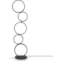 Alpinaluz Minimalistische LED-vloerlamp van zwart aluminium, 36W, 3000K warm wit licht, dimbaar