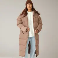 Bench Dames Ryelle Maxi Lengte Puffer Jas Light Brown