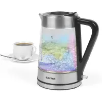 Salter waterkoker met irisatie-effect, 1,7 liter, met blauwe LED-verlichting, BPA-vrij