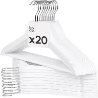Bodo Kledinghangers Hout Wit – 20 Stuks Kleerhangers -