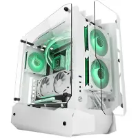Mars Gaming MC-EDGEW, Midi-tower, PC, Wit, ATX, Micro ATX, Mini-ITX, SGCC, Gehard glas, Gaming