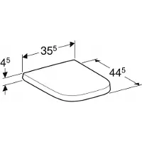 Geberit Selnova Square - WC-zitting, duroplast, SoftClose, wit 501.557.01.1