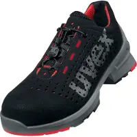 Uvex 8546, Uni, Volwassenen, Veiligheidsschoenen, Zwart, Grijs, Rood, FO, S1, Vetergesp