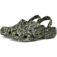 Crocs , Uni, Volwassenen, Classic Confetti Clog, Olijfgroen/Multicolor, Maat 36-37