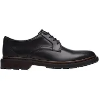 Clarks heren Derby-schoenen Burchill, zwart leer, maat 44.5 EU