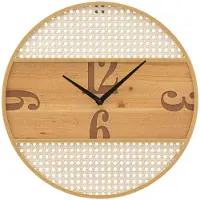 Mauro Ferretti Wandklok Fuji, diameter 50 cm, diepte 3,5 cm, natuurlijke kleur