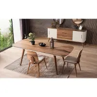 AEA Esszimmer JV Möbel Esstisch Stuhl Garnitur Tische Gruppe 2 Stühle Holz Braun