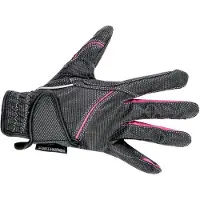 HKM Rijhandschoenen -Fashion- zwart/roze L