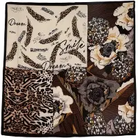 Emilie collection - Sjaal - dames - 130 x 130 cm – Grote Vierkante Sjaal – Zacht & Soepel – Multifunctioneel - print