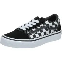 Vans Ward, modellen voor mannen, vrouwen en kinderen, modieuze sneakers, zwart, wit, met prints, vetersluiting