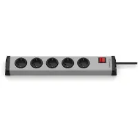 Ehmann 0201x00052301: Universele stekkerdoos met schakelaar, 5-voudig, 1,5 meter kabel