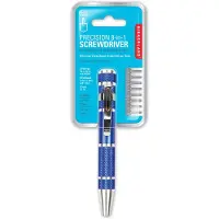 Kikkerland - PRECISION 8-IN-1 SCREWDRIVER ASSORTED (CD34-A) Assorted