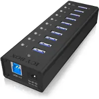 Icy Box RaidSonic 70419 Raidsonic IB-AC6110 10-Port USB 3.0 Hub
