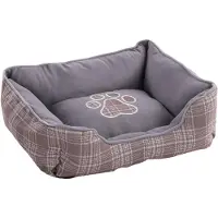Flamingo hondenbed Evi, rechthoekig, grijs, afmetingen: 50 x 40 x 16 cm