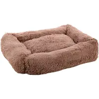 Flamingo Korb Krems, rechthoekig met rits, kleur taupe, afmetingen: 80 x 65 x 20 cm