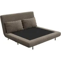 HOMCOM Sofa Bed-Polyester, beukenhout-141L x 90B x 81H cm-Donkerbruin