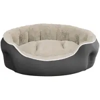 OEM Hondenbed en kattenbed, crèmekleurig, 48 x 42 x 16 cm